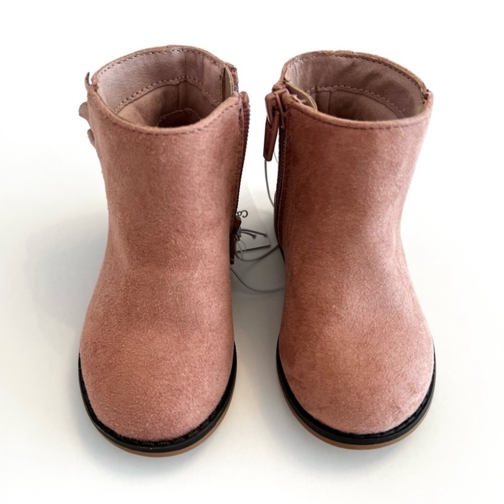 (NWT) Cat & Jack Unity Blush Suede Toddler Size 5 Fashion Boots w/ Ruffle detail - Picture 9 of 9
